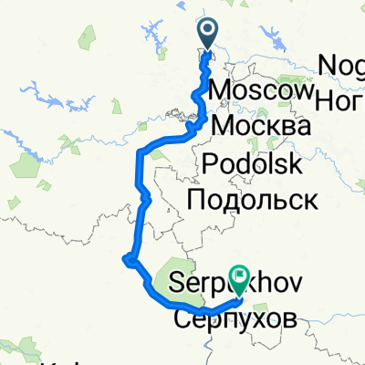 От площадь Юности 1, Зеленоград до Серпухов