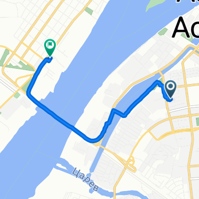 От Медицинская улица, 5, Астрахань до улица Дзержинского, 58к1, Астрахань