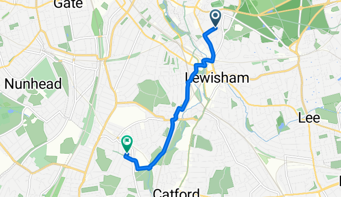 103 Morden Hill, London to 6 Bexhill Road, London