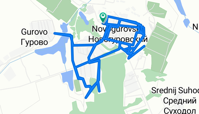 От Лесная Улица, 2 к1, Новогуровский до Лесная Улица, 2 к1, Новогуровский