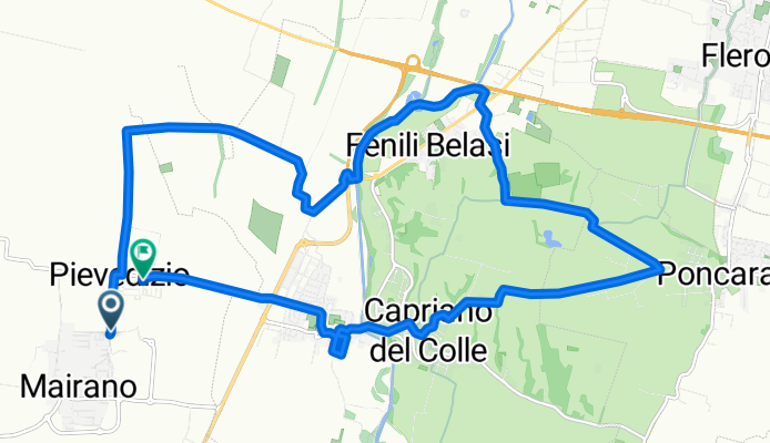 Da Via 4 Novembre 28, Mairano a Via Papa Paolo VI 2, Pievedizio