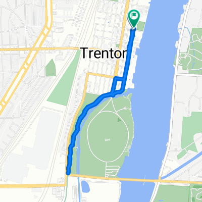 2576 Riverside Dr, Trenton to 2575 Riverside Dr, Trenton