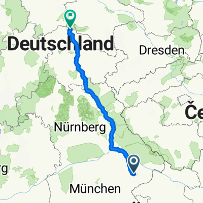 Baron-Riederer-Straße 17, Schönau nach Eichenweg 11, Nordhausen