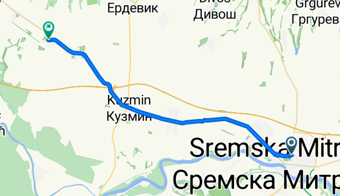 Карађорђева 19, Сремска Митровица to Жељезничка, Бачинци