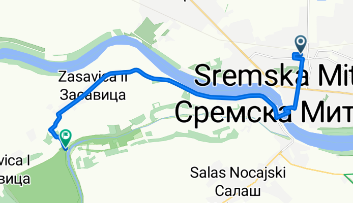 Карађорђева 19, Сремска Митровица to Vizitorski centar, Zasavica