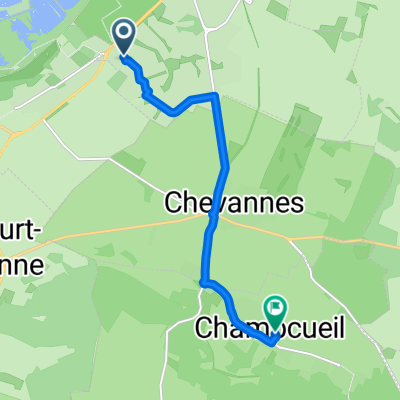 Boulevard de la Verville, Mennecy to 6 Rue de la Bigotte, Champcueil