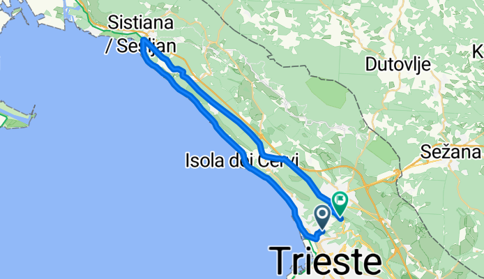 Da Via dei Moreri 21, Trieste a Strada Nuova per Opicina, Trieste