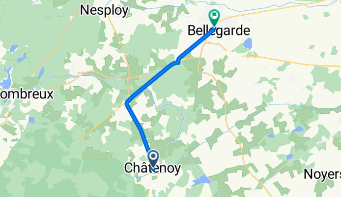 De 2 Route de Lorris, Châtenoy à 2–14 Avenue du 21 Août 1944, Bellegarde