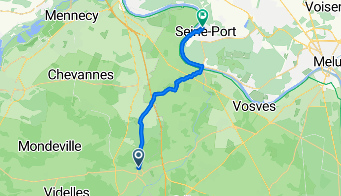 De 1bis Chemin de l'Ancien Tacot, Soisy-sur-École à 2 Rue Émile Paladilhe, Seine-Port