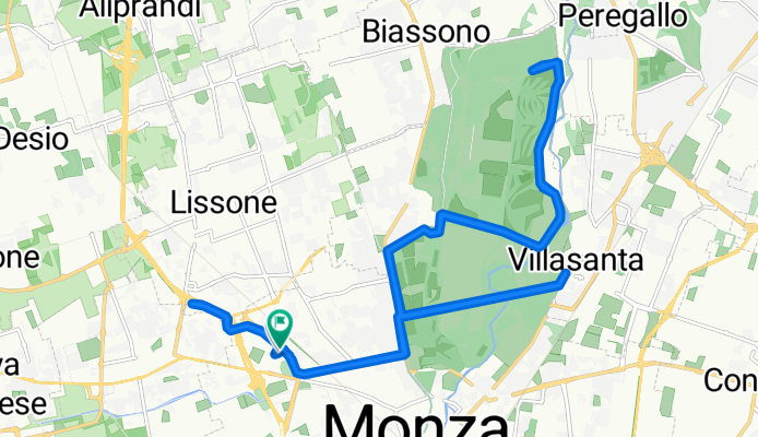 Da Via Grigna 16, Monza a Via Grigna 16, Monza