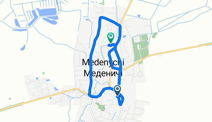 Дрогобицька районна лікарня с.м.т.Меденичі to Автошлях Т 1416, Меденичі