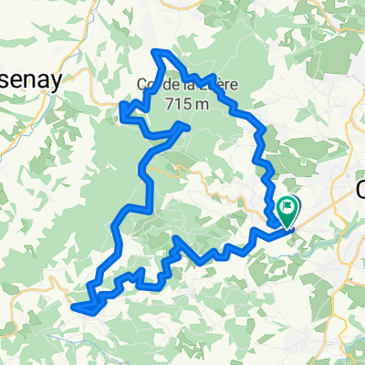 De Route de Lyon 2, Vaugneray à Route de Bordeaux 65, Vaugneray