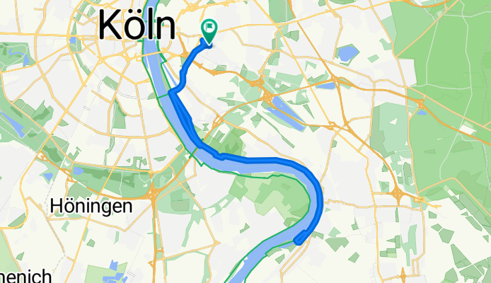 Wetzlarer Straße 2, Köln to Taunusstraße 11, Köln
