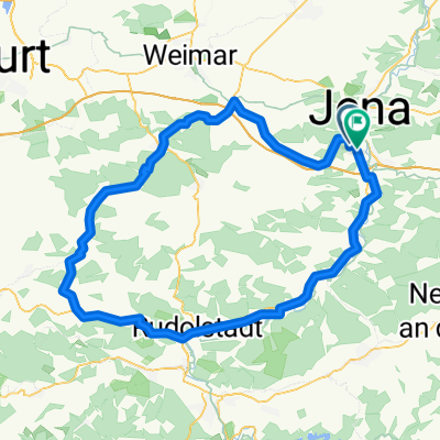 Jena - Mellingen - Dienstädt - Döllstedt - Rudolstadt - Jena