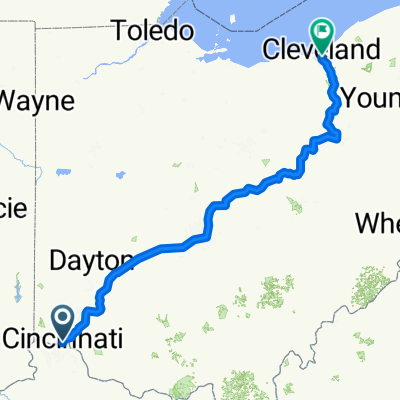Cincinnate to Clevland, OH
