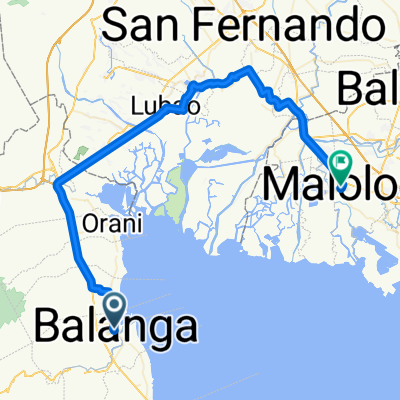 Lerma Street, Balanga City to Enriquez Street, Malolos City
