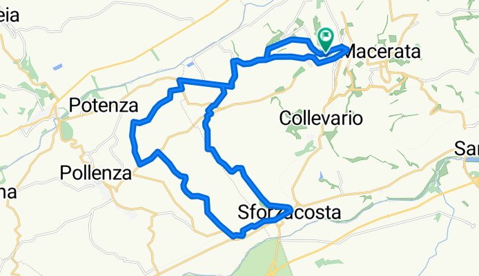 Da Via Ghino Valenti 18, Macerata a Via Nicolò Piccinino 5, Macerata