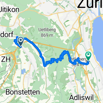 Ettenbergstrasse 73, Wettswil nach Heinrich-Federer-Strasse 7, Zürich