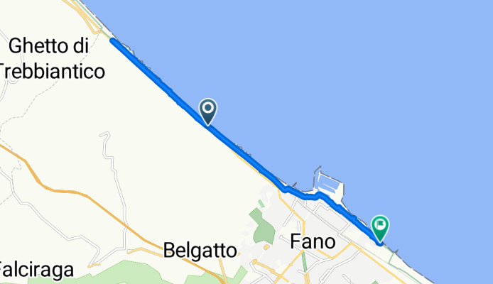 Da Strada Nazionale Adriatica Nord 17, Fano a Via degli Schiavoni 4, Fano