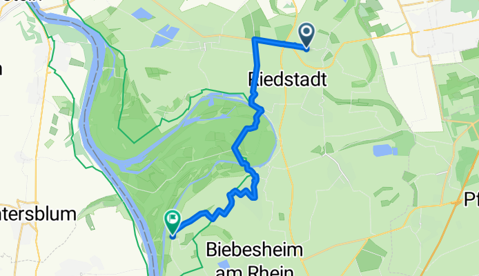 Oppenheimer Straße 26A, Riedstadt nach Unnamed Road, Biebesheim am Rhein