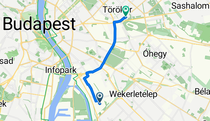 Timót utca 5, Budapest to Fogarasi út 15/b, Budapest