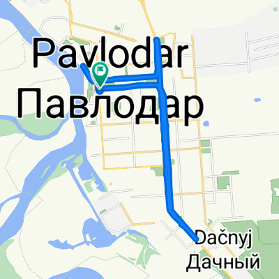 От улица Академика Сатпаева, Павлодар до улица Кривенко, Павлодар