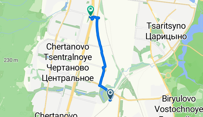 От ст. МЦД Покровское, Москва до Варшавское шоссе 118 к1, Москва