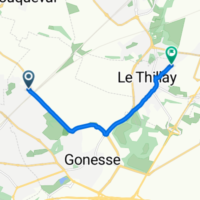 De Avenue Léon Blum, Gonesse à 31 Chemin de Saint-Denis, Le Thillay