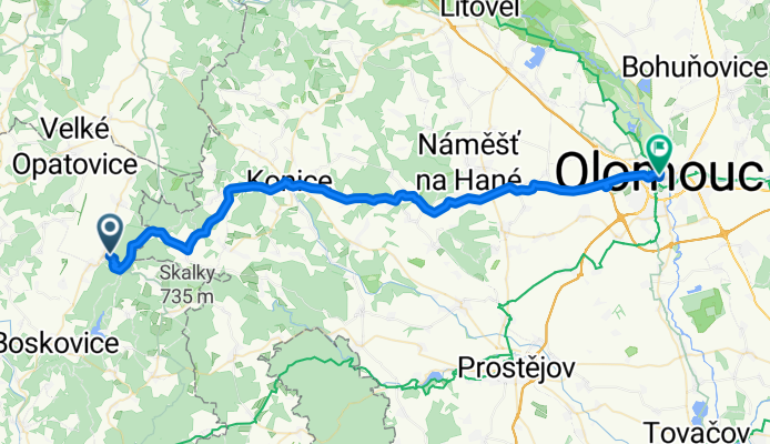 Šebetov - Olomouc