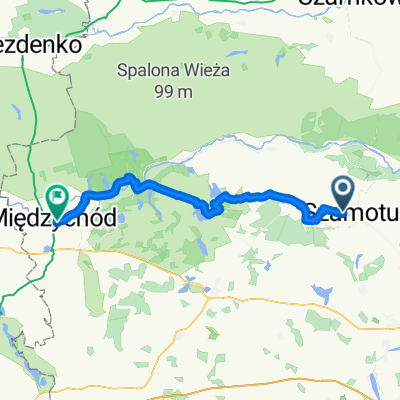 Etap 1: Szamotuły - Międzychód - alternatywa 2