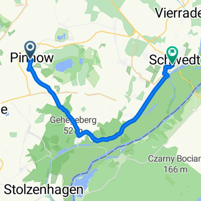 Schmiedeweg 1, Pinnow nach Heinersdorfer Straße 15, Schwedt/Oder