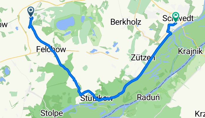 Schmiedeweg 1, Pinnow nach Heinersdorfer Straße 15, Schwedt/Oder
