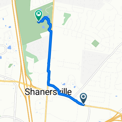 Route from Brittany Ct, Dayton