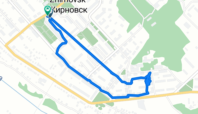От улица Ленина 6, Жирновск до улица Ленина 7г, Жирновск