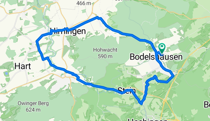 kleine Hausrunde + (Bodelshausen, Hemmendorf, Höfendorf, Rangendingen, Hechingen, Sickingen, Bodelshausen)