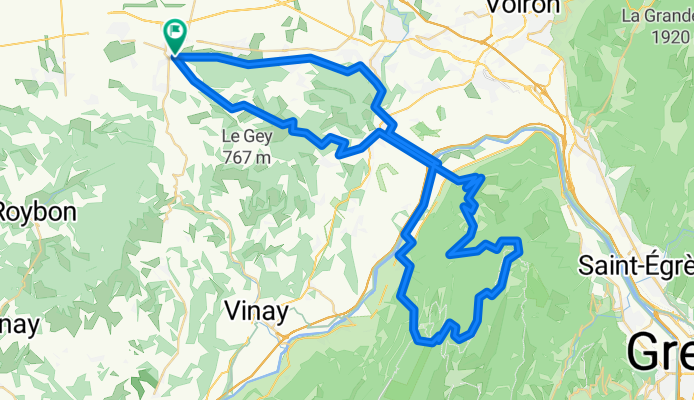 De Rue du Château 6, Saint-Étienne-de-Saint-Geoirs à Rue du Château 6, Saint-Étienne-de-Saint-Geoirs