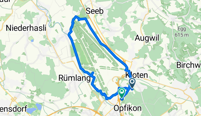 Kloten nach Hohenbühlstrasse 2, Opfikon