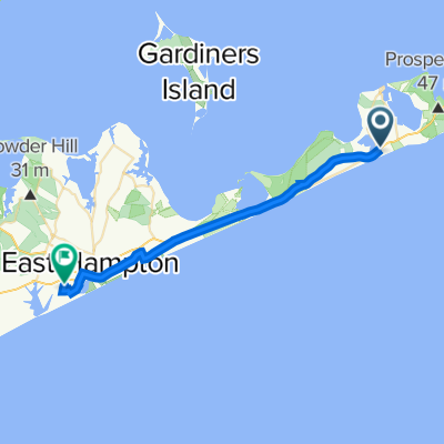 809 Montauk Hwy, Montauk to 20 Baiting Hollow Rd, East Hampton