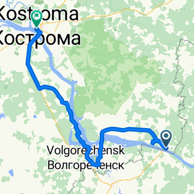 От Unnamed Road до улица Красные Ряды 1, Кострома