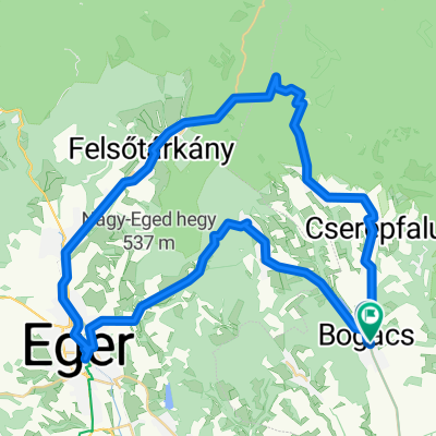 Bogács-Eger-Felsőtárkány-Bükkzsérc-Bogács