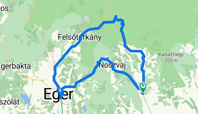 Bogács-Eger-Felsőtárkány-Bükkzsérc-Bogács