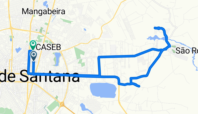 De Rua Doutor Elpídio Nova, 103, Feira de Santana a Rua Juarez Távora, 142, Feira de Santana