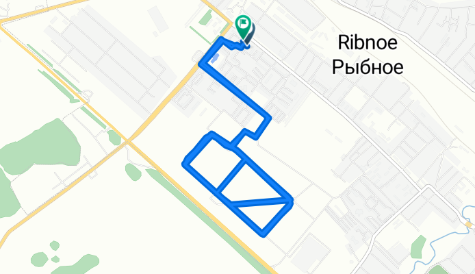 От улица Большая 4б, Рыбное до улица Большая 4-а, Рыбное