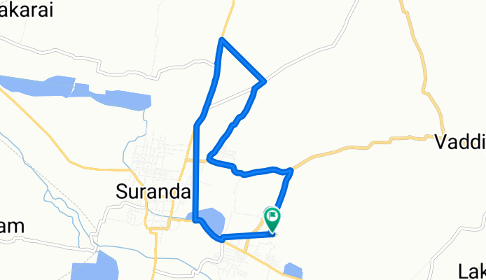 Unnamed Road, Keelasurandai to Unnamed Road, Keelasurandai