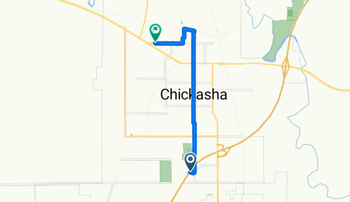 Willow Brook Dr, Chickasha to 700 N Industrial Blvd, Chickasha