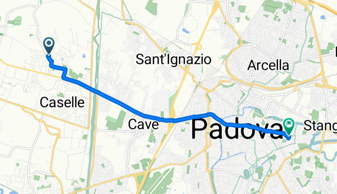 Da Via Carlo Borromeo 52, Rubano a Via Giambattista Belzoni 130, Padova