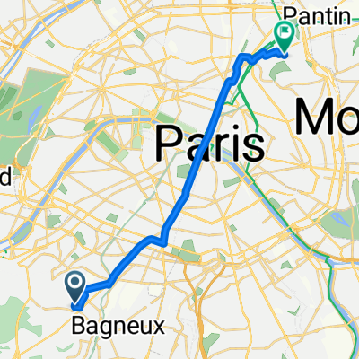 De 102 Avenue de la Paix, Châtillon à 15A Rue Georges Auric, Paris