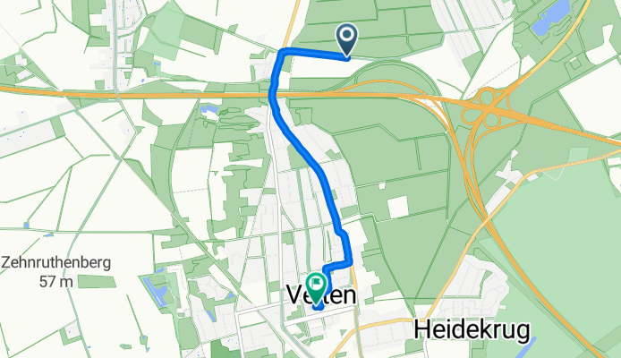 Route nach Am Markt 8, Velten