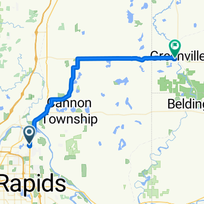 3801 E Beltline Ave NE, Grand Rapids to 400 W Oak St, Greenville