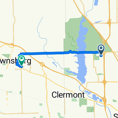 5440 Longwoods Dr, Indianapolis to 830 E Main St, Brownsburg